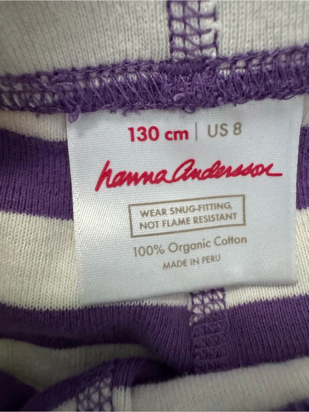 Hanna Andersson Striped Purple PJ Bottoms